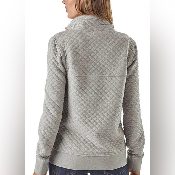PATAGONIA W’s Organic Cotton Quilt Snap-T Pullover in Gray and Coral Size Small - Picture 2 of 7